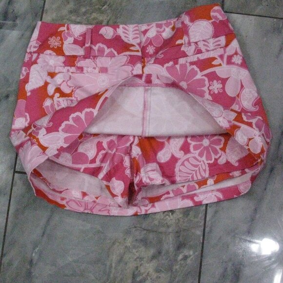 New York & Company Pink Floral Cotton Mini Skirt Size 8 - Picture 3 of 5
